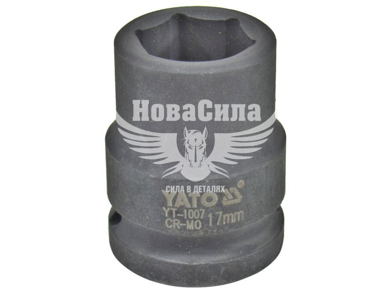 Головка торцева ударна низька шестигранна 1/2 17 мм. (Yato) (YT-1007)