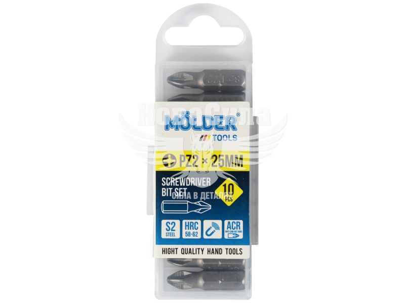 Насадка для викрутки PZ2 25мм. (Molder Tools) 10шт. S2 (біта) (MT7122510)