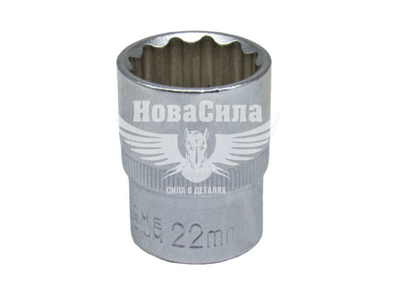 Головка торцева низька дванадцятигранна 1/2 22мм. (Intertool) (ET-0222)