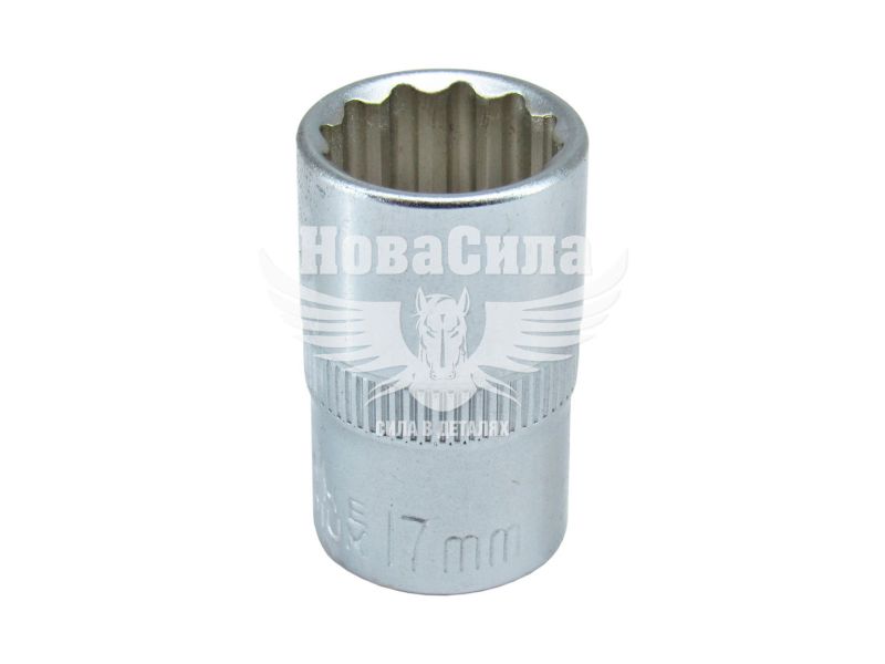 Головка торцева низька дванадцятигранна 1/2 17мм. (Intertool) (ET-0217)