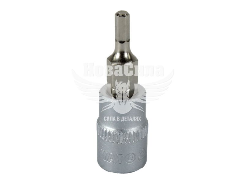 Головка торцева з бітою HEX 1/4 М3 (Yato) (37мм.) (YT-04370)