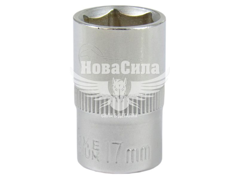 Головка торцева низька шестигранна 1/2 17мм. (Intertool) Хром ванадіум (ET-0017)