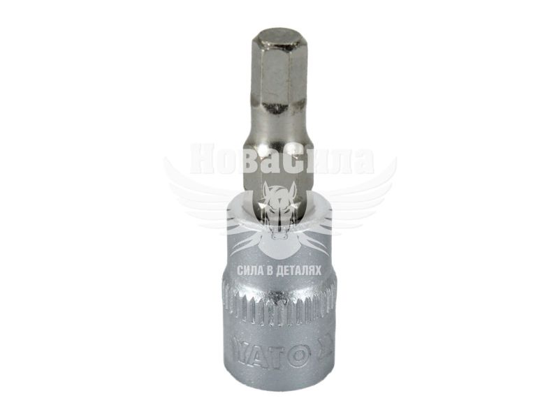 Головка торцева з бітою HEX 1/4 М5 (Yato) (37мм.) (YT-04372)