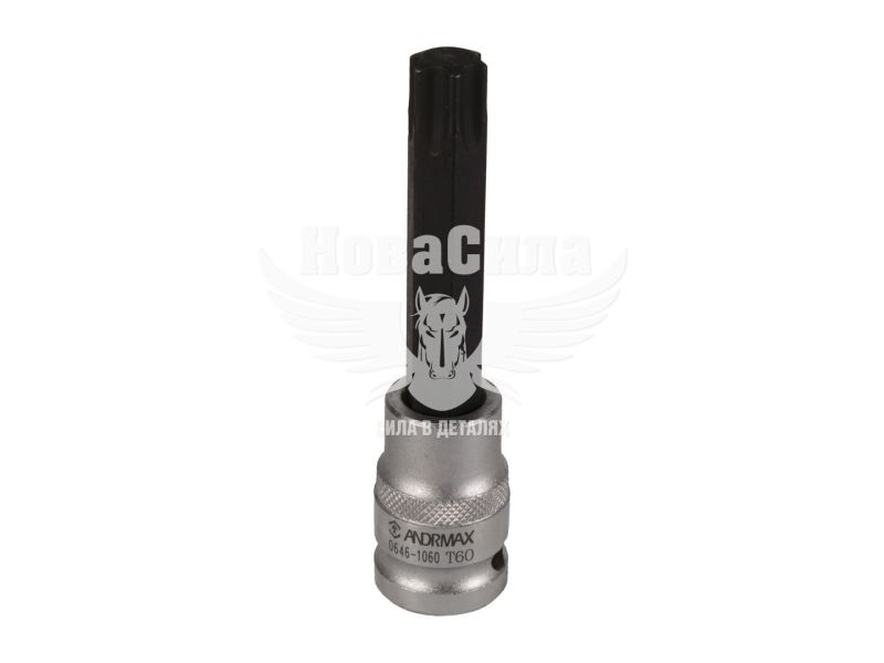 Головка торцева з бітою TORX 1/2 T60 (Andrmax) (100мм.) (0646-1060)