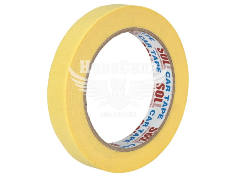 Скотч малярний 18мм. 60* жовтий (SOLL) (SOLL401845)