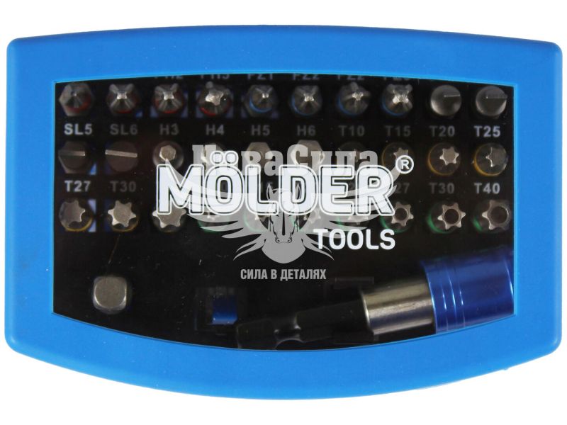 Набір біт 32 од. 25мм. з тримачем магнітним (Molder Tools) кольорове маркування (MT70032)
