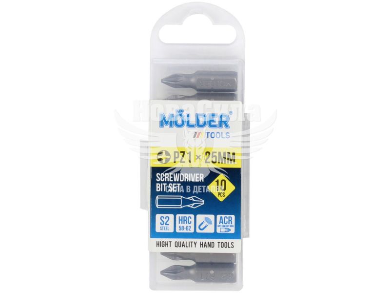 Насадка для викрутки PZ1 25мм. (Molder Tools) 10шт. S2 (біта) (MT7112510)