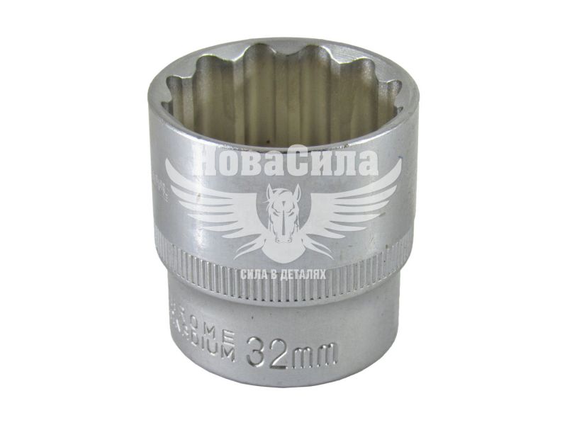 Головка торцева низька дванадцятигранна 1/2 32мм. (Intertool) (ET-0232)