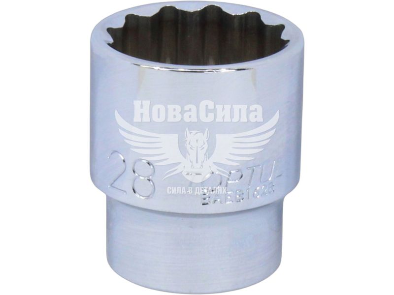 Головка торцева низька дванадцятигранна 1/2 28мм. (Toptul) (BAEB1628)