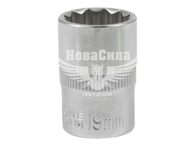 Головка торцева низька дванадцятигранна 1/2 19мм. (Intertool) (ET-0219)