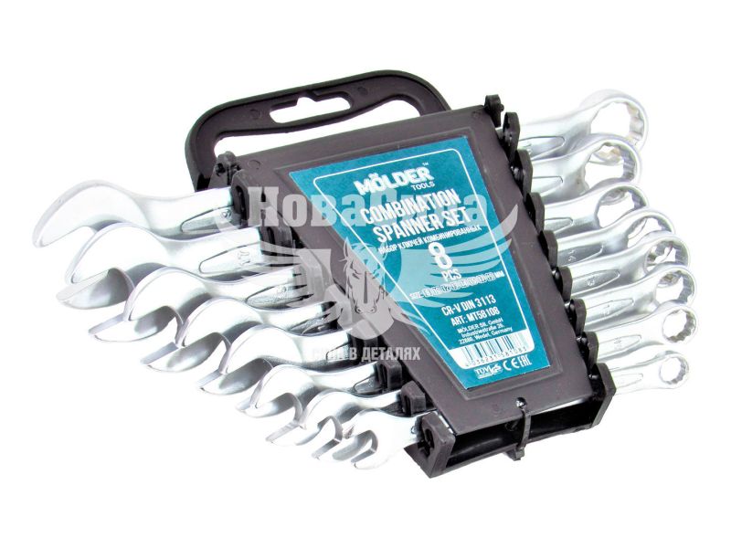 Набір ключів ріжково-накидних (Molder Tools) 8шт. (8-19мм.) (MT58108)