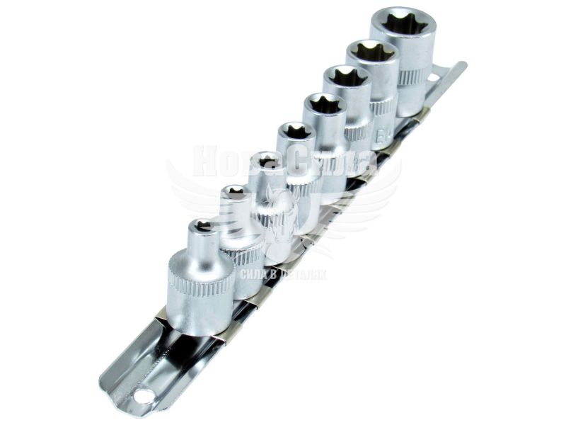Набір торцевих головок TORX (Intertool) 8 предметів 3/8 (ET-6015)