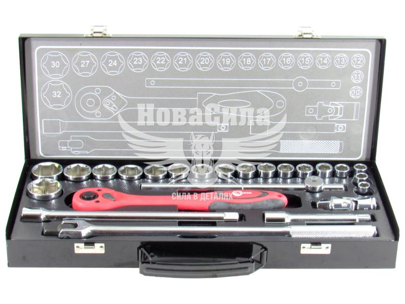 Набір інструментів (Intertool) 25 предметів 1/2 (ET-6025)