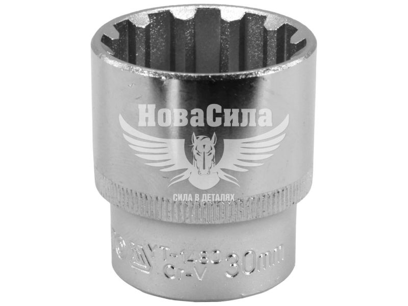 Головка торцева низька дванадцятигранна Spline 1/2 30мм. (Yato) (YT-1480)