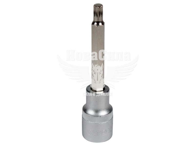 Головка торцева з бітою SPLINE 1/2 М6 (Yato) (100мм.) (YT-04351)