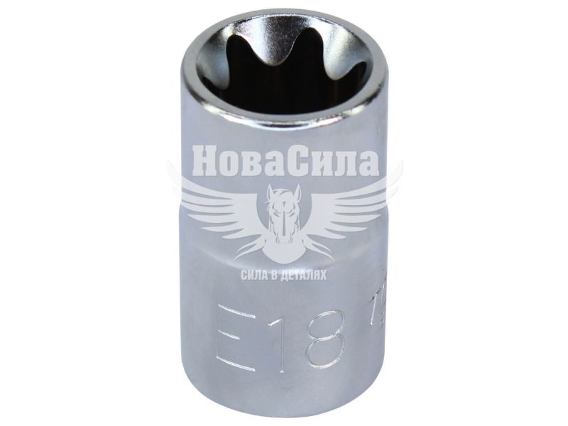 Головка торцева низька E-профіль 1/2 E-18мм. (Toptul) (BAED1618)