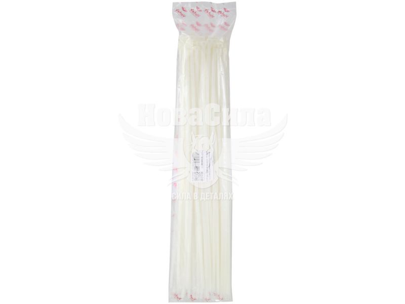 Хомут пластиковий білий 5,0х400 (Vortex) (уп. 100шт.) (W-5400-VX)
