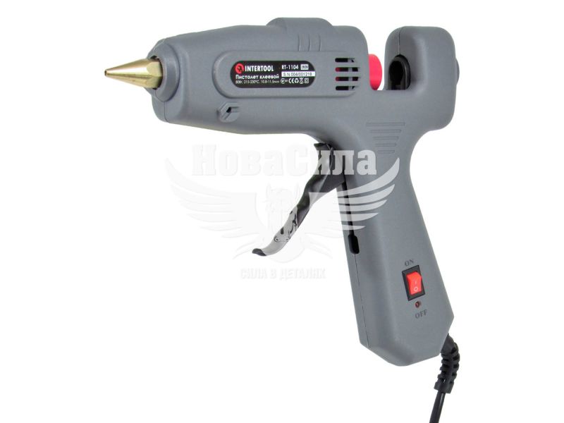 Пістолет клейовий (Intertool) 215-230°C, під стержні 10.8-11.5мм (RT-1104)
