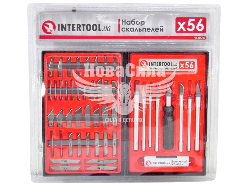 Набір скальпелів (лез) 56од. (Intertool) (HT-0530)