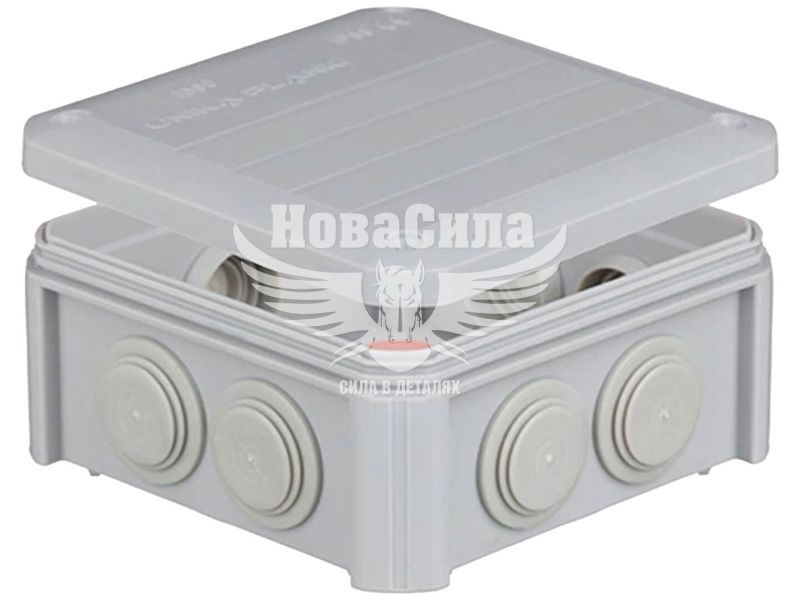 Коробка розподільча PLANK UNIKA IB602 IP55, 114х114х57 мм, зовнішня, з сальниками (PLK6010850)