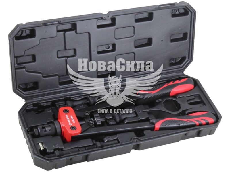 Пістолет для різьбових заклепок (Intertool) діам. закльоп. M3, M4, M5, M6, M8, M10. (дворучний) (RT-0020)