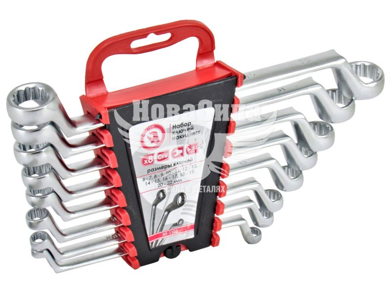 Набір ключів накидних (Intertool) 8шт. (6-22мм.) (HT-1102)