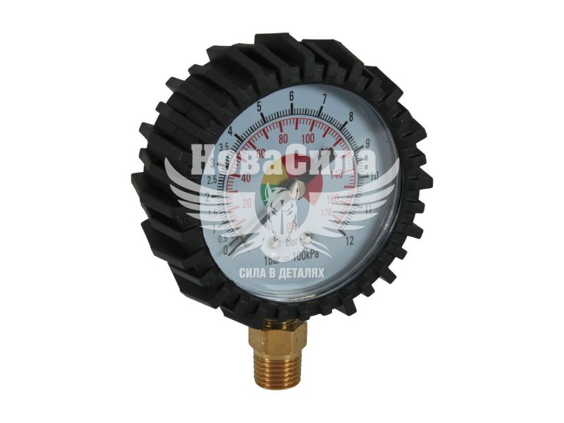 Манометр до пневм. пістолету підкачки шин 1/4 63мм. (Intertool) (PT-0502)