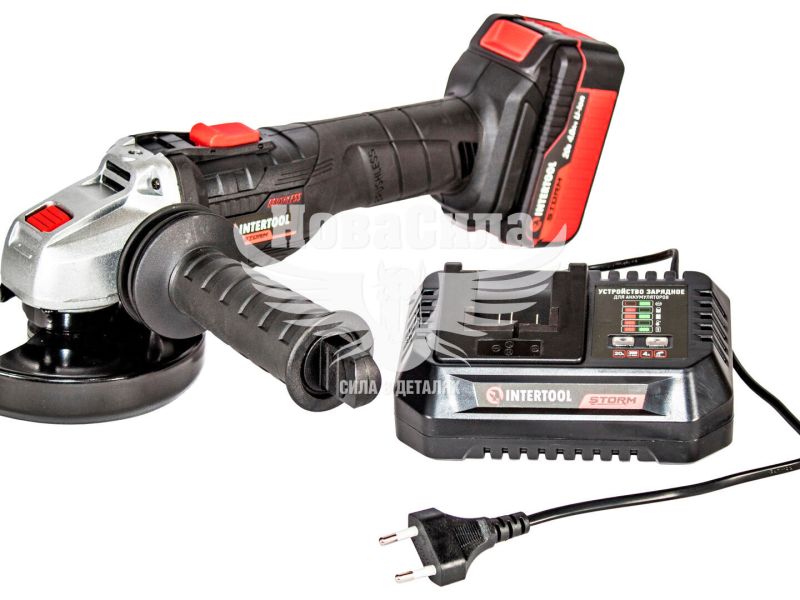 Болгарка акумуляторна 125мм. (Intertool) (20Вт, 10000об/хв.) (WT-0366)