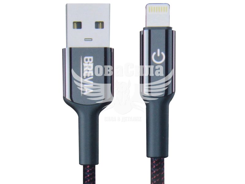 Кабель для зарядки моб. телеф. USB-A to Lightning (Brevia) 1.2м. чорний, Box (54120) (54120BULC1)
