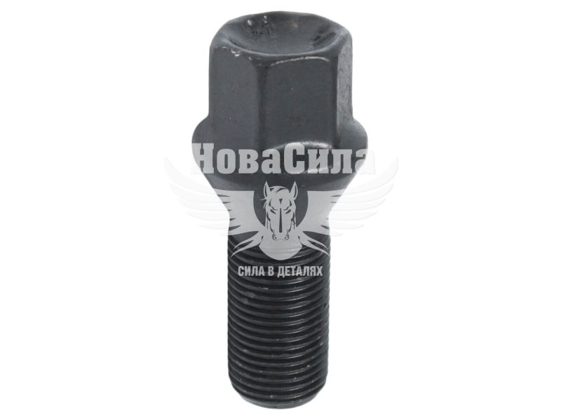 Болт колеса унів. 14x1,25x33 цинк ключ 17 конус (Walline) чорний (F 406)
