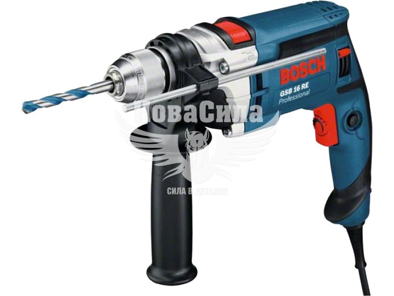 Дриль ударний Bosch GSB 16 RE Professional 750 Вт, патрон 13 мм, 0-2800 об/хв (060114E500)