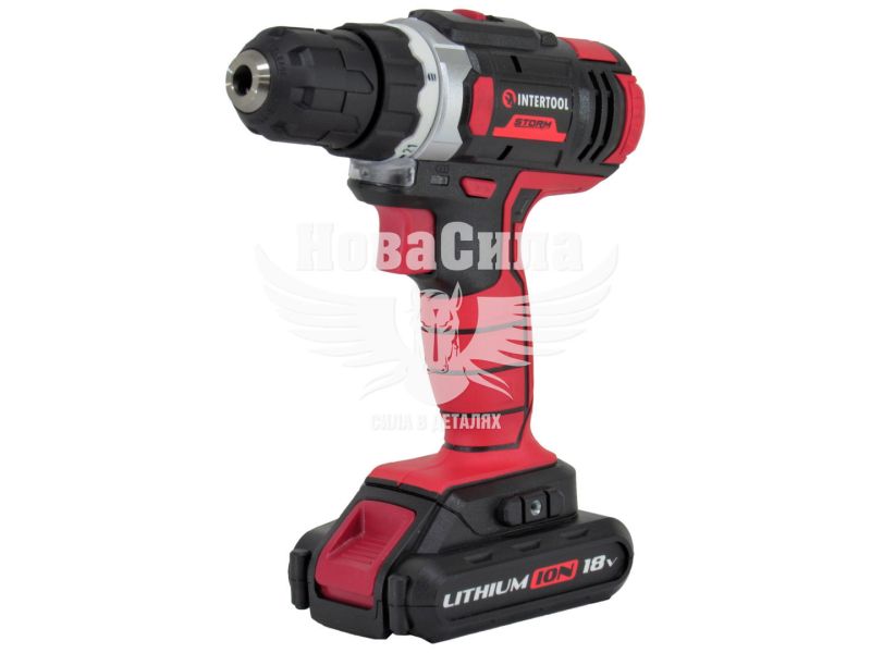 Шуруповерт акумуляторний (Intertool) 18V. 1500 об/хв. 1300мАч. (WT-0313)