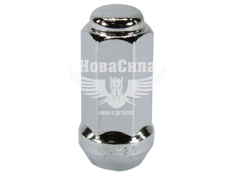 Гайка колеса унів. 14x2x48 хром конус закр. ключ 19 (Walline) (F 318)