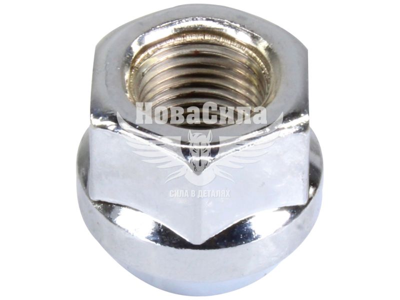 Гайка колеса унів. 12x1,25x18 хром конус відкр. ключ 19 (Walline) (F 304)