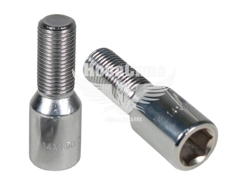 Болт колеса унів. 14x1,5x28 хром внутр. шестигранник L-12 (Walline) (F 454)