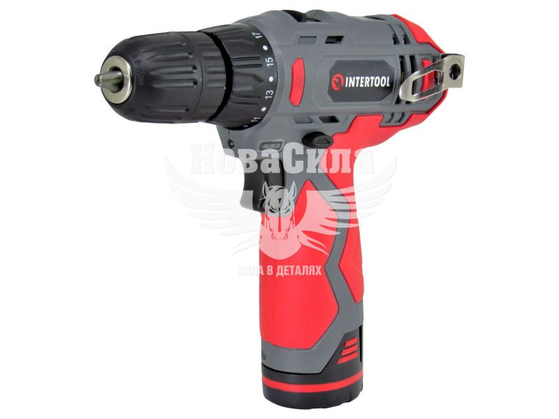 Шуруповерт акумуляторний (Intertool) 12V. 550 об/хв. 1300мАч. (DT-0310)