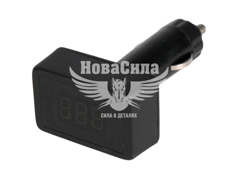 Вольтметр 12-24v (Зоря) (в прикурювач) 3 знаки, без запобіжника (22183)