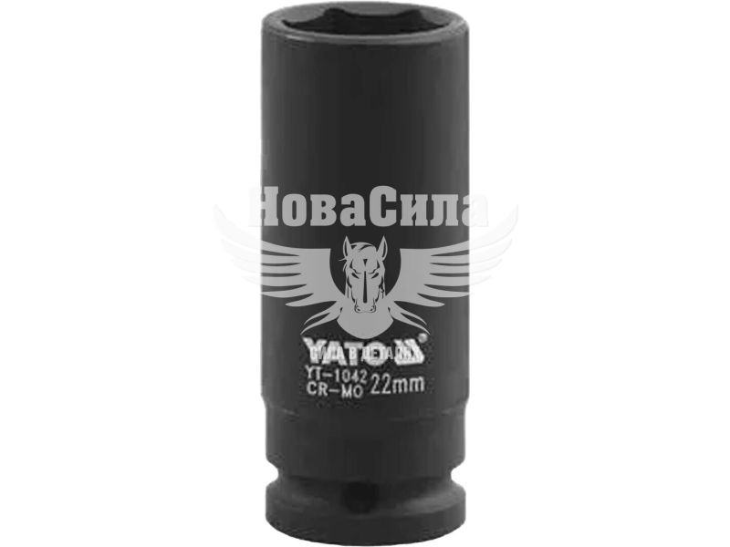 Головка торцева ударна висока шестигранна 1/2 22 мм. (Yato) (YT-1042)
