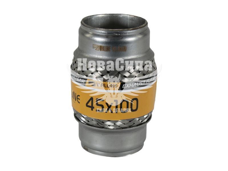 Гофра глушника 45х100мм. 3-х шарова (Walline) (довгий фланець) (WL 45x100)