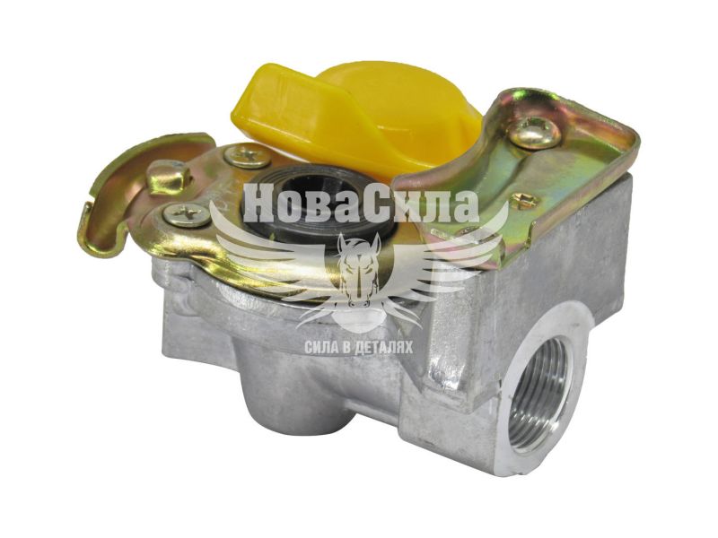 Кран повітряний М22х1,5мм. жовт. з клапаном (HICO) (ZPN008)