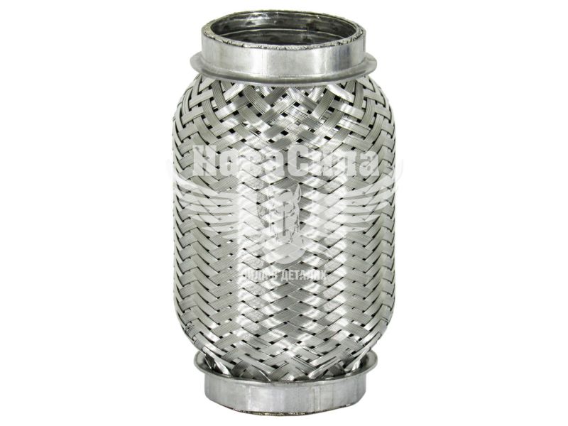 Гофра глушника 45х120мм. 2-х шарова (EuroEx) (короткий фланець) (45X120)