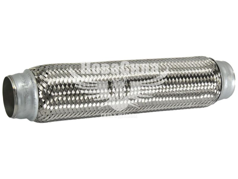 Гофра глушника 50х320мм. 3-х шарова (Shikoo) (довгий фланець) (50х320)
