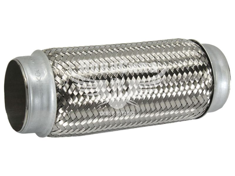 Гофра глушника 75х250мм. 3-х шарова (Shikoo) (довгий фланець) (75х250)
