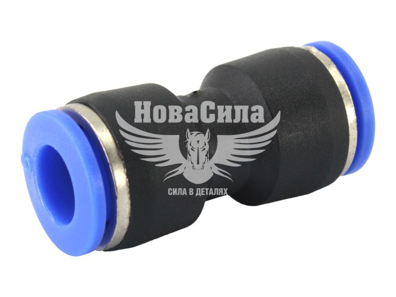 З'єднувач аварійний трубки ПВХ прямий пластик 9х9мм. (Skadi) (JC-031-9MM)