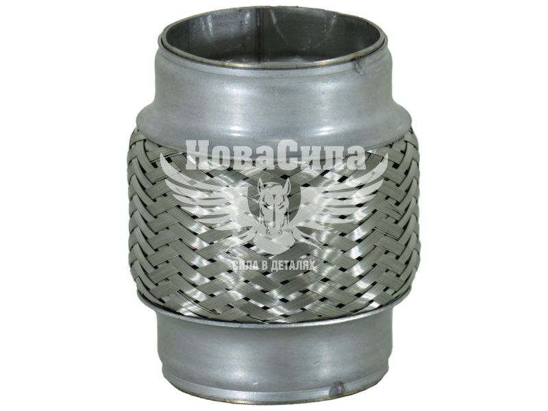 Гофра глушника 60х100мм. 3-х шарова (CarLine) (довгий фланець) (CL 60х100)