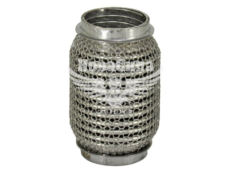 Гофра глушника 50х120мм. 3-х шарова Interlock, кольчуга (Walline) (короткий фланець) (WL 50x120 VW-OE)