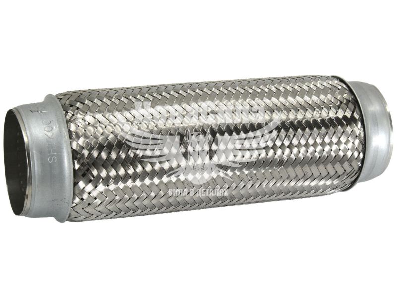 Гофра глушника 75х300мм. 3-х шарова (Shikoo) (довгий фланець) (75х300)