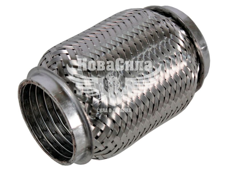 Гофра глушника 55х120мм. 3-х шарова Interlock (CarLine) (короткий фланець) (CL 55х120 VW)