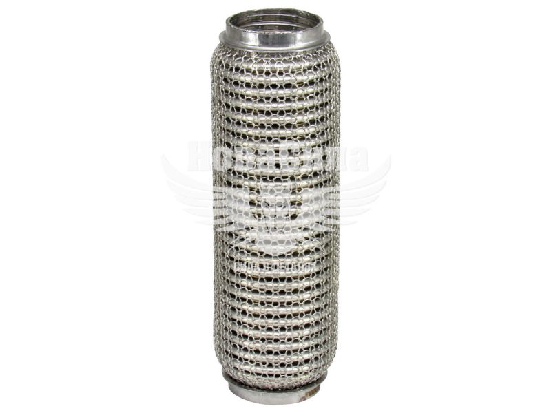 Гофра глушника 55х250мм. 3-х шарова кольчуга (EuroEx) (короткий фланець) (55X250)