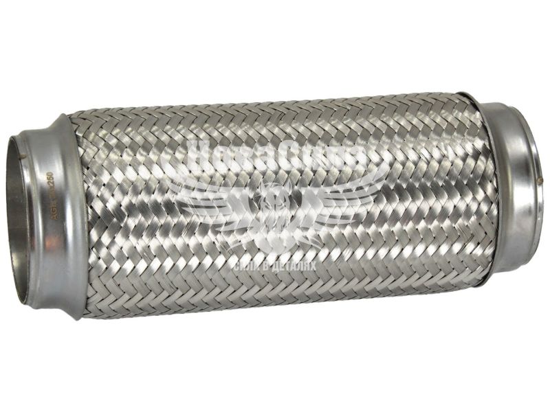 Гофра глушника 75х250мм. 3-х шарова (AGK) (довгий фланець) (A75250)